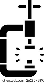 Icono de Vector de abrazadera. Se puede utilizar para aplicaciones de impresión, móviles y de Web.