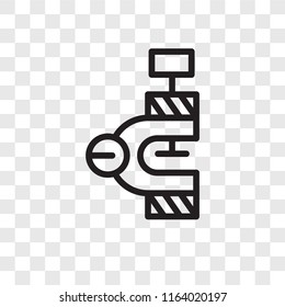 Clamp vector icon isolated on transparent background, Clamp logo concept