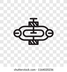 Clamp vector icon isolated on transparent background, Clamp logo concept