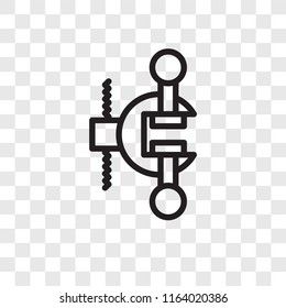 Clamp vector icon isolated on transparent background, Clamp logo concept