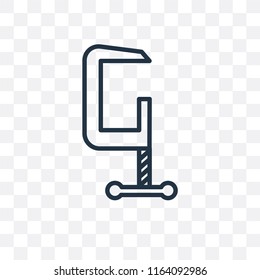 Clamp vector icon isolated on transparent background, Clamp logo concept