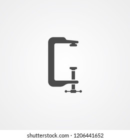 Clamp vector icon sign symbol