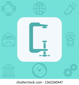 Clamp vector icon sign symbol