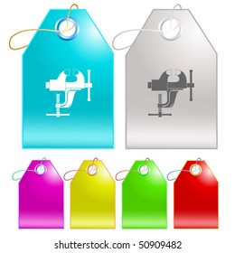 Clamp. Vector tags.