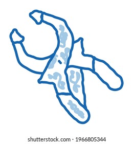 clamp worker tool sketch icon vector. Hand drawn blue doodle line art clamp worker tool sign. isolated symbol illustration