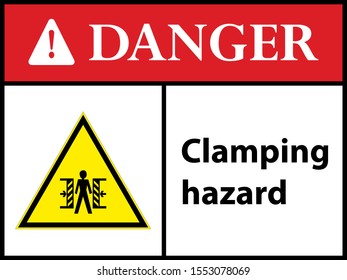 Clamping hazard
. sign. Vector illustration. EPS 10