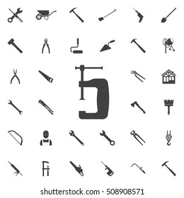 Clamping Icon Vector. construction, tools icons universal set for web and mobile