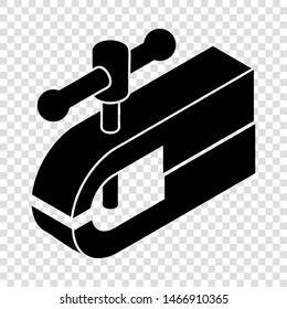 Clamping machine icon. Simple illustration of clamping machine vector icon for web