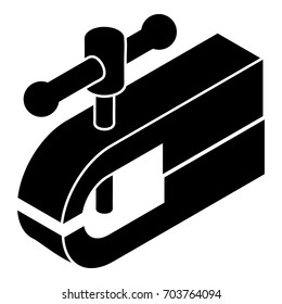Clamping machine icon. Simple illustration of clamping machine vector icon for web