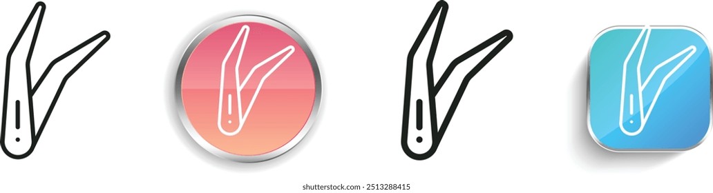 clamps icon. Thin Linear, Regular and Button Style Design Isolated On White Background