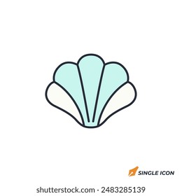 Clams icon vector illustration. Clams symbol isolated on white background