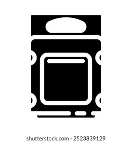 clamshell package plastic package glyph icon vector. clamshell package plastic package sign. isolated symbol illustration