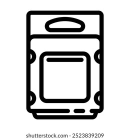 clamshell package plastic package line icon vector. clamshell package plastic package sign. isolated contour symbol black illustration