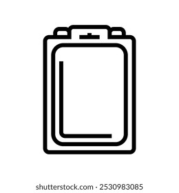 clamshell package plastic package line icon vector. clamshell package plastic package sign. isolated contour symbol black illustration