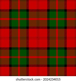 Clan Dunbar modern tartan plaid. Scottish pattern fabric swatch.