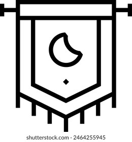 Clan-Symbol. Dünnes lineares Design isoliert auf weißem Hintergrund