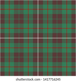 Clan MacKinnon Hunting Ancient Tartan. Seamless pattern for fabric, kilts, skirts, plaids