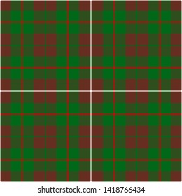 Clan MacKinnon Hunting Modern Tartan. Seamless pattern for fabric, kilts, skirts, plaids