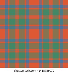 Clan MacKintosh Ancient Tartan. Seamless pattern for fabric, kilts, skirts, plaids