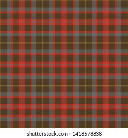 Clan MacKintosh Hunting Weathered Tartan. Seamless pattern for fabric, kilts, skirts, plaids