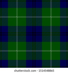 Clan Oliphant tartan plaid. Scottish traditional textile pattern.