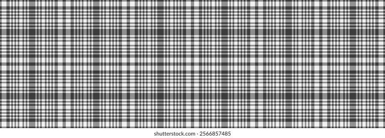 Clan pattern vector tartan, sale seamless fabric texture. Styling plaid check background textile in grey and white colors palette.