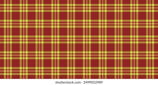 Clan seamless texture pattern, upscale plaid tartan fabric. Window textile vector check background in red and lime colors palette.