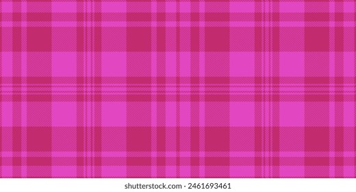 Clan tartan background vector, ceremony fabric check textile. Wool plaid seamless texture pattern in pink colo.