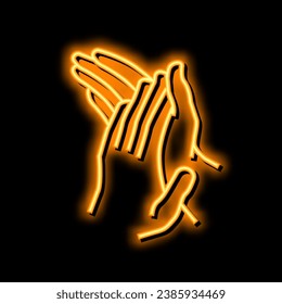 clap applause neon light sign vector. clap applause illustration