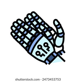 clap applause robot hand gesture color icon vector. clap applause robot hand gesture sign. isolated symbol illustration