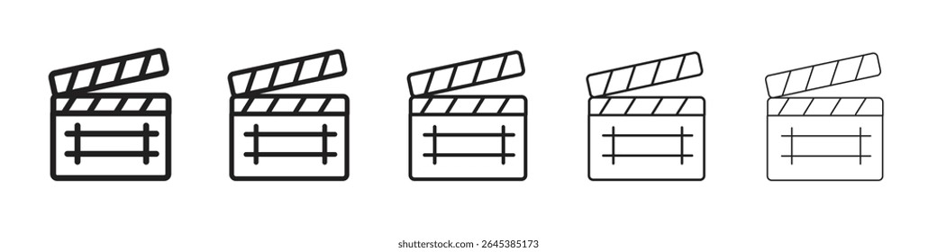 Clap board icon vector illustration isolated