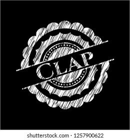Clap chalkboard emblem