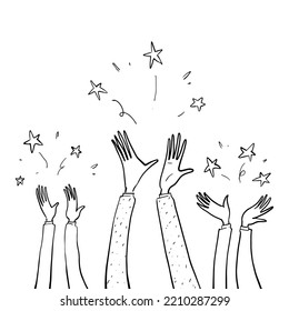 aplaudir a la audiencia en doodle