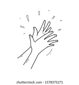 clap hand of audience sketch