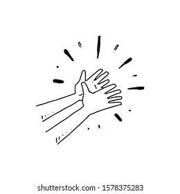 clap hand of audience sketch
