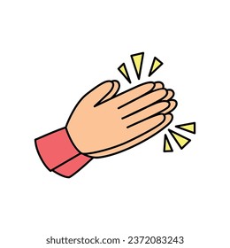 clap hand gesture icon design. appreciation sign and symbol.