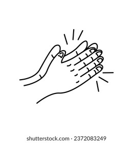 el diseño de iconos de gestos de la mano. signo de apreciación y símbolo.