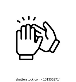 Clap Hand Icon Outline Vector