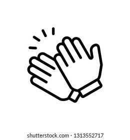 Clap Hand Icon Outline Vector