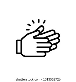 Clap Hand Icon Outline Vector