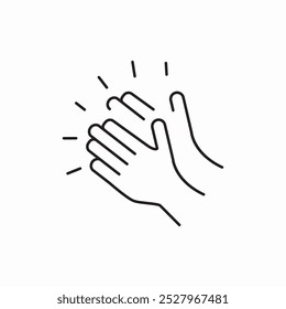 clap hand icon sign vector