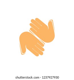 clap hand motion design symbol vector