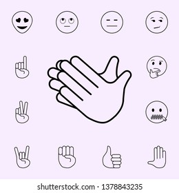 clap hands icon. Emoji icons universal set for web and mobile