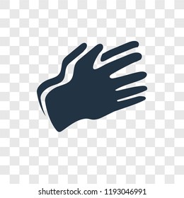 Clap Hands vector icon isolated on transparent background, Clap Hands transparency logo concept