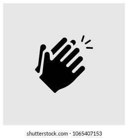 Clap hands vector icon in trendy flat style isolated on grey background