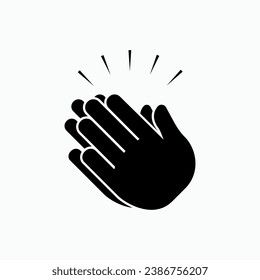 Clap Icon. Expression Celebrate. Palm Gesture. Applause Symbol. Applied for Design, Presentation, Website or Apps Elements - Vector.