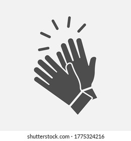 Clap icon isolated on white background. Vector illustration. Eps 10.