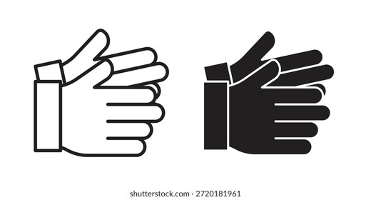 Icono de aplaudir en el diseño de línea. Sencillo Vector de iconos