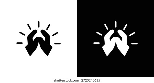 Clap icono silueta Ilustración vectorial aislado estilo plano