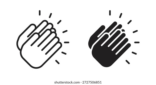 Icono de clap en elemento de logotipo abstracto de Diseño gráfico moderno de tendencia plana simple